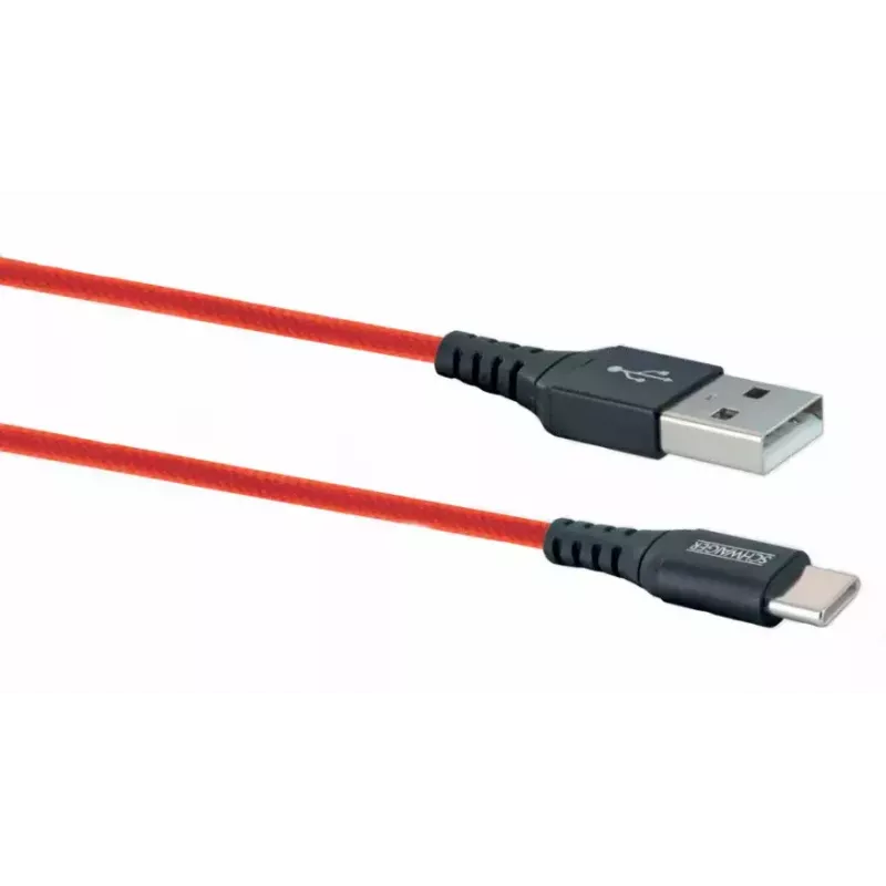 USB-A-auf-USB-C-Kabel SCHWAIGER LPRO510 501 – USB 3.2 Gen 1 (3.1 Gen 1), 1,2 m, rot