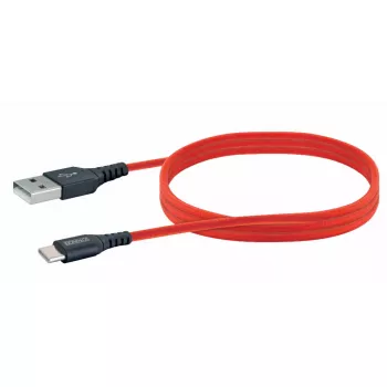 USB-A-auf-USB-C-Kabel SCHWAIGER LPRO510 501 – USB 3.2 Gen 1 (3.1 Gen 1), 1,2 m, rot