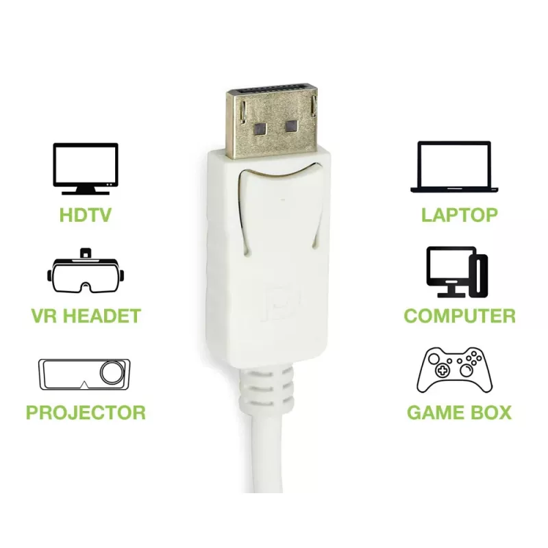 Techly DisplayPort 1.2 Stecker / HDMI Buchse Adapter 15 cm Weiß IADAP DP-HDMIF2