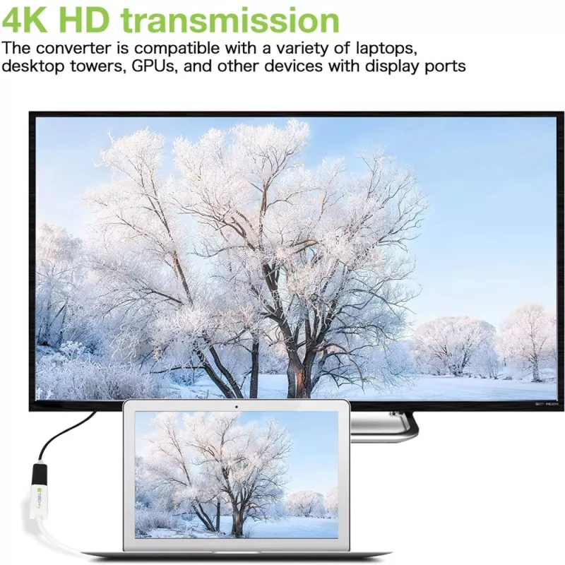 Techly DisplayPort 1.2 Stecker / HDMI Buchse Adapter 15 cm Weiß IADAP DP-HDMIF2