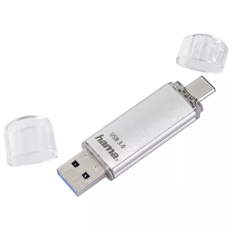 Hama C-Laeta USB-Stick 256 GB USB Typ-A / USB Typ-C 3.2 Gen 1 (3.1 Gen 1) Silber