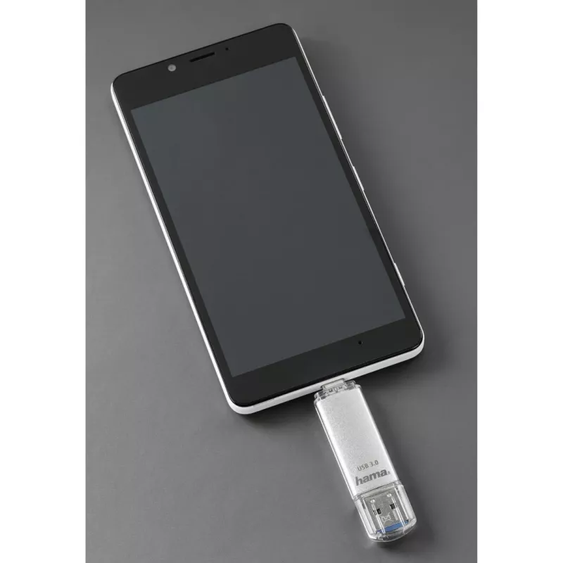 Hama C-Laeta USB-Stick 256 GB USB Typ-A / USB Typ-C 3.2 Gen 1 (3.1 Gen 1) Silber