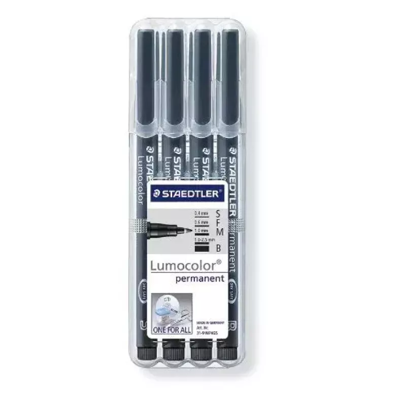 Permanentmarker Staedtler 31-9WP4GS Schwarz 4 Stk.
