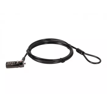 Conceptronic CUSTODIO01BN Kombinationsschloss für Laptops, Nano-Sicherheitsschlitz, 1,8 m