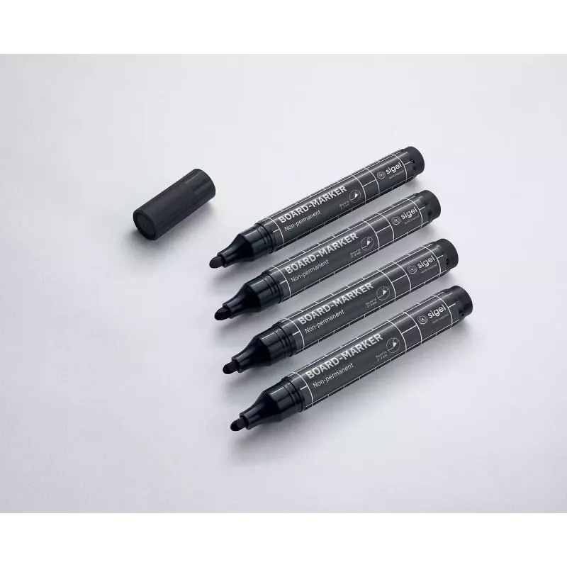 Marker Sigel BA012 4 Stück Schwarz
