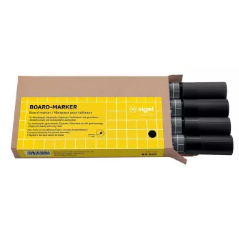 Marker Sigel BA012 4 Stück Schwarz