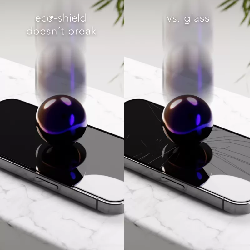dbramante1928 eco-shield - Galaxy S23 - Schwarz edge Displayschutzfolie aus gehärtetem Glas