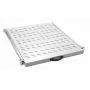 Gleitbodenregal EQUIP 19 Zoll, 1U, 800 mm Tiefe, hellgrau
