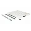 Gleitbodenregal EQUIP 19 Zoll, 1U, 800 mm Tiefe, hellgrau