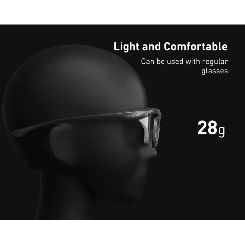 DANGBEI aktive stereoskopische 3D-Brille, Micro-USB, schwarz