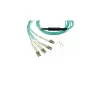 Glasfaser-AOC-Kabel BlueOptics FG-TRAN-QSFP-4XSFP-10-BO 10 m MPO auf 4×LC, 50 µm, Aqua