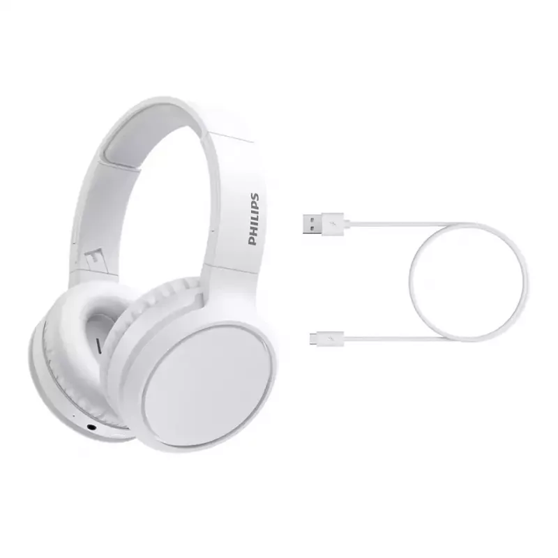 Philips 5000 Serie TAH5205WT/00 Kopfhörer/Headset Kabellos Head-Band Musik USB Typ-C Bluetooth Weiß