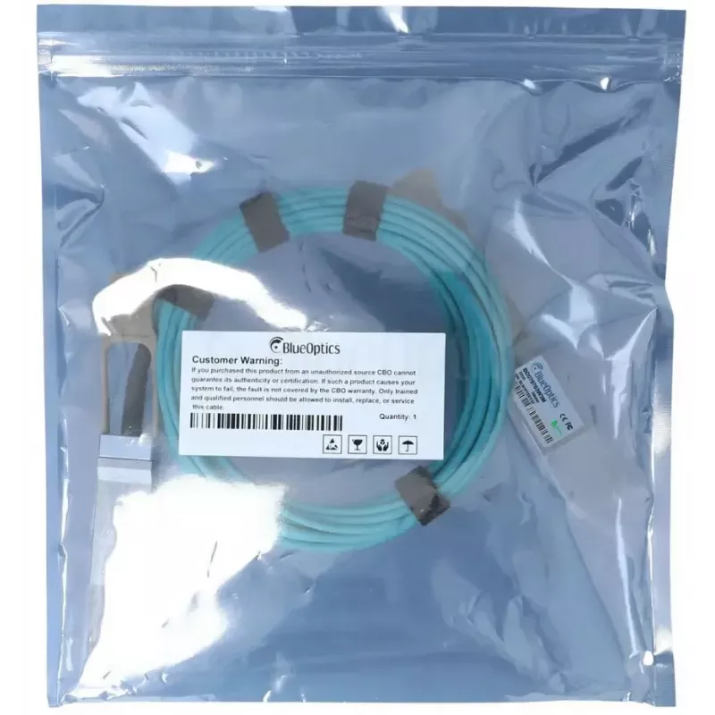 LWL-InfiniBand-Kabel BlueOptics QSFP56–QSFP56 5 m, orange