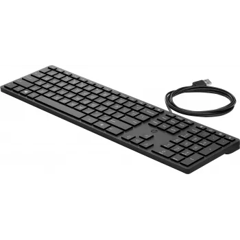 HP Wired Desktop 320K Tastatur — Full-Size USB, Membran, schwarz