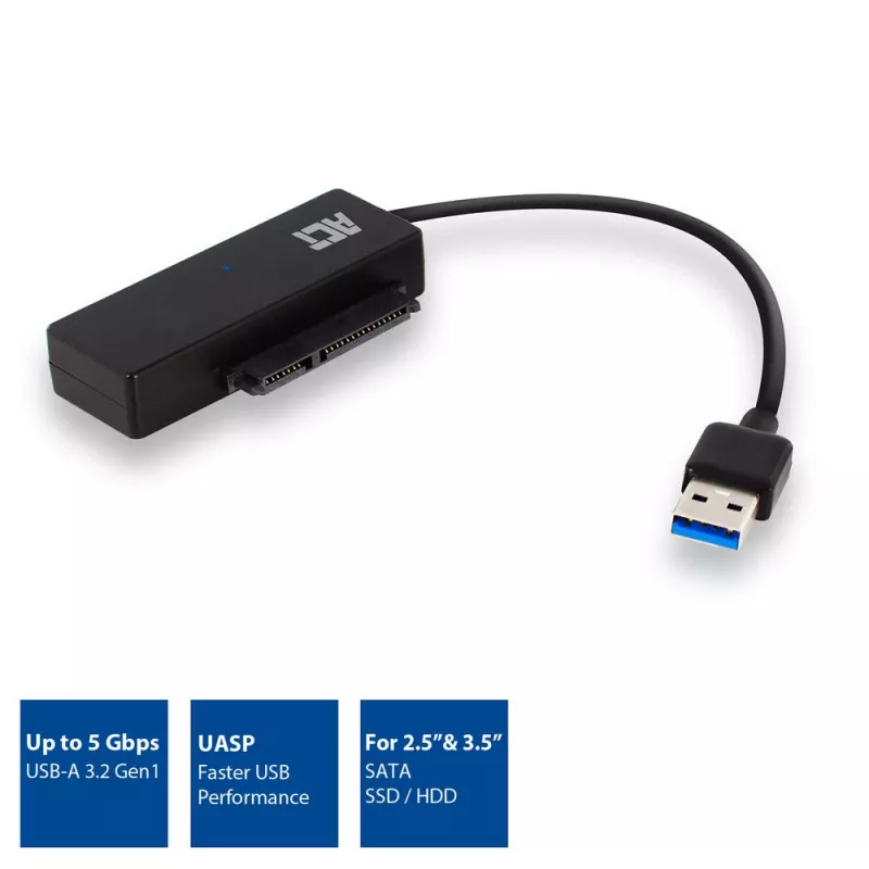 ACT USB 3.2 Gen1 auf 2,5/3,5 Zoll SATA-Adapterkabel für SSD/HDD