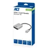 Kartenleser ACT AC7056 USB 3.2 Gen 1 Type-C Grau MicroSD SD