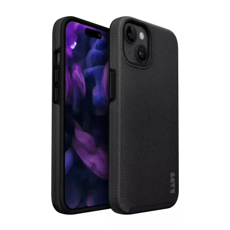 Schutzhülle LAUT SHIELD für iPhone 15 (6,1 Zoll, schwarz) — Hülle für Apple iPhone 15