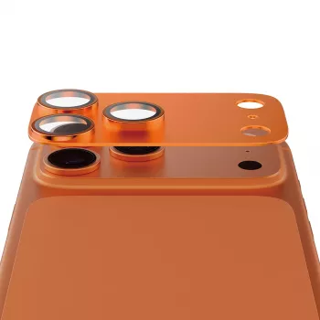 Kameraschutz PanzerGlass Fender für iPhone 17 Pro Max, Silikon, Cosmic Orange, kratz- und stoßfest