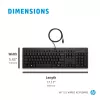 HP 125 Kabelgebundene Tastatur Full-Size USB Membran QWERTY Schwarz
