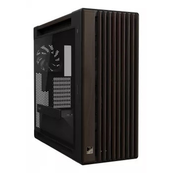 ASUS ProArt PA602 Wood Edition Modern Schwarz - Tempered Glass Panel Midi Tower Schwarz, Holz