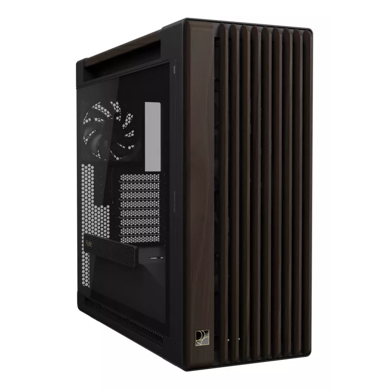 ASUS ProArt PA602 Wood Edition Modern Schwarz - Tempered Glass Panel Midi Tower Schwarz, Holz