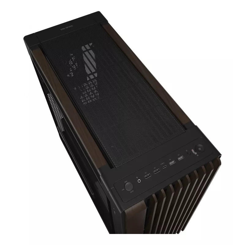 ASUS ProArt PA602 Wood Edition Modern Schwarz - Tempered Glass Panel Midi Tower Schwarz, Holz