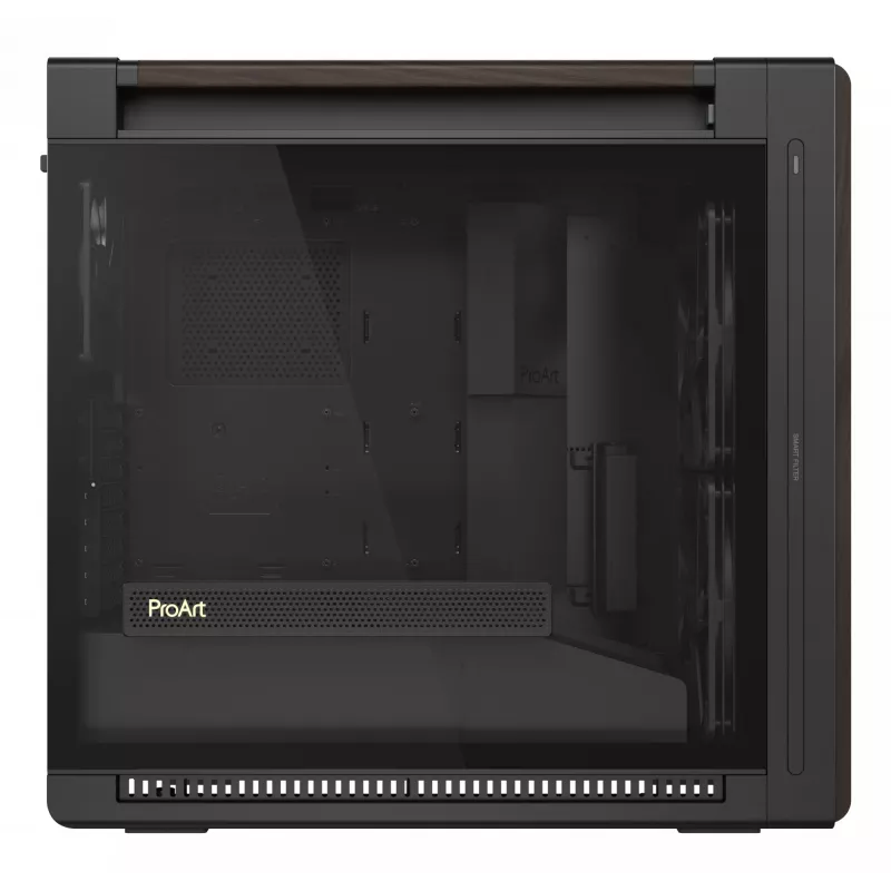 ASUS ProArt PA602 Wood Edition Modern Schwarz - Tempered Glass Panel Midi Tower Schwarz, Holz