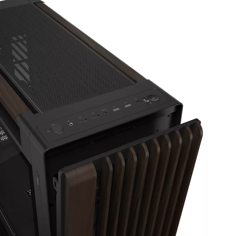 ASUS ProArt PA602 Wood Edition Modern Schwarz - Tempered Glass Panel Midi Tower Schwarz, Holz