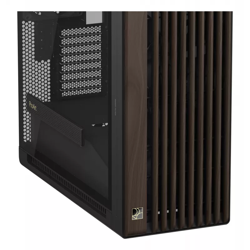 ASUS ProArt PA602 Wood Edition Modern Schwarz - Tempered Glass Panel Midi Tower Schwarz, Holz