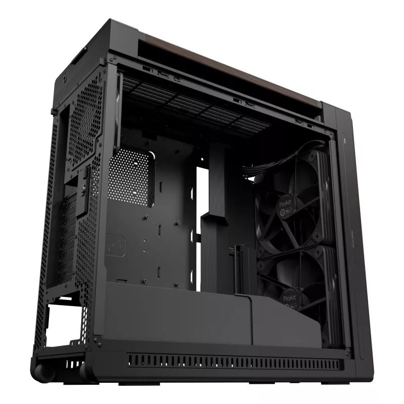 ASUS ProArt PA602 Wood Edition Modern Schwarz - Tempered Glass Panel Midi Tower Schwarz, Holz
