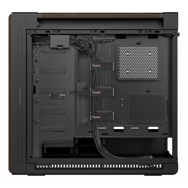 ASUS ProArt PA602 Wood Edition Modern Schwarz - Tempered Glass Panel Midi Tower Schwarz, Holz