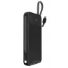 Powerbank MediaRange MRMA753 10.000 mAh LiPo mit integrierten Kabeln, LC-Display, USB-C PD & Quick Charge, schwarz