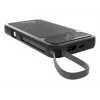 Powerbank MediaRange MRMA753 10.000 mAh LiPo mit integrierten Kabeln, LC-Display, USB-C PD & Quick Charge, schwarz