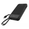 Powerbank MediaRange MRMA753 10.000 mAh LiPo mit integrierten Kabeln, LC-Display, USB-C PD & Quick Charge, schwarz