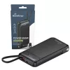 Powerbank MediaRange MRMA753 10.000 mAh LiPo mit integrierten Kabeln, LC-Display, USB-C PD & Quick Charge, schwarz