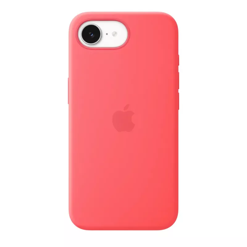 Silikon-Hülle mit MagSafe für Apple iPhone 17e — Bright Guava, passend für 6,1 Zoll (15,5 cm)
