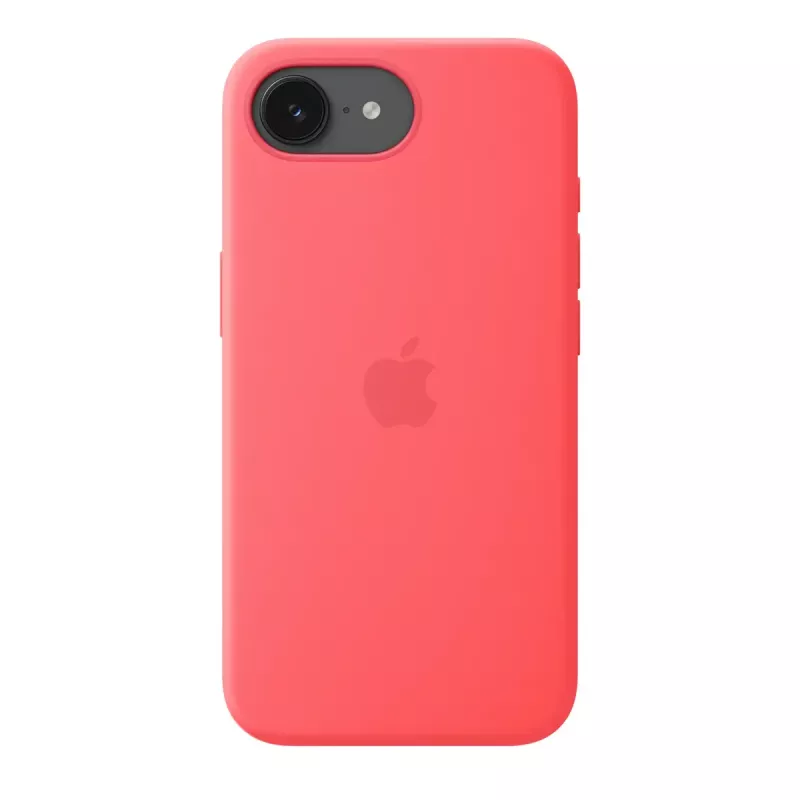 Silikon-Hülle mit MagSafe für Apple iPhone 17e — Bright Guava, passend für 6,1 Zoll (15,5 cm)