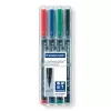 Permanentmarker Staedtler Lumocolor 313 WP4 Schwarz Blau Grün Rot