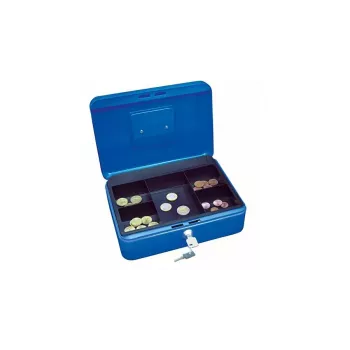Geldkassette Wedo 145 303X Stahl Blau Schlüsselschloss 250x180x90mm