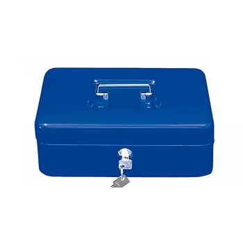 Geldkassette Wedo 145 303X Stahl Blau Schlüsselschloss 250x180x90mm