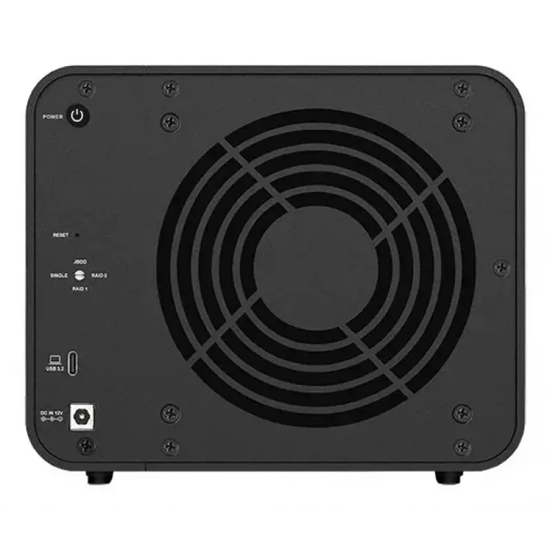 TerraMaster D8 HYBRID Disk-Array Desktop Schwarz 4-Bay HDD SSD