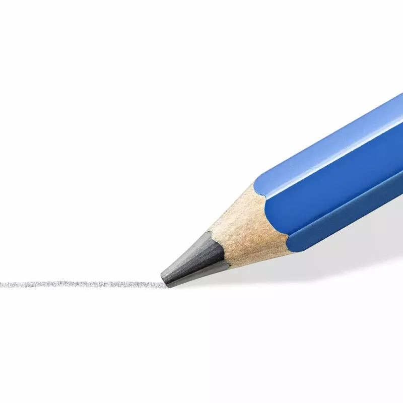 Bleistift Staedtler 100J 2B, blau lackiert, 5,3 mm Mine, 1 Stk.