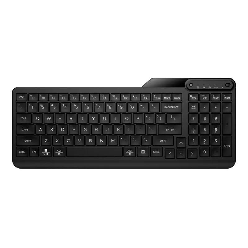 Wireless Full-Size-Tastatur HP 475 – Dual-Mode RF Wireless + Bluetooth, Membran, schwarz