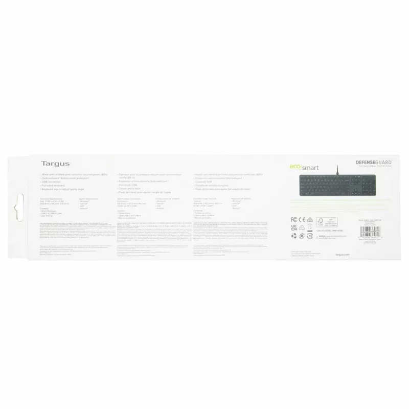 Targus EcoSmart AKB874UK Tastatur Universal USB QWERTY UK-Englisch Schwarz