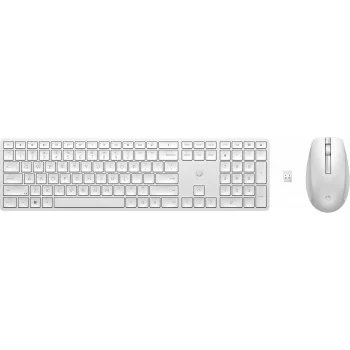 HP 650 Wireless Tastatur and Maus Combo Full-size Membrane White
