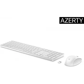 HP 650 Wireless Tastatur and Maus Combo Full-size Membrane White