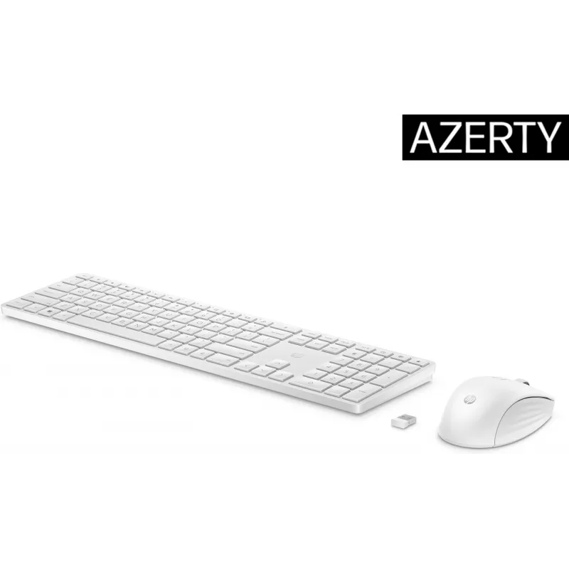 HP 650 Wireless Tastatur and Maus Combo Full-size Membrane White