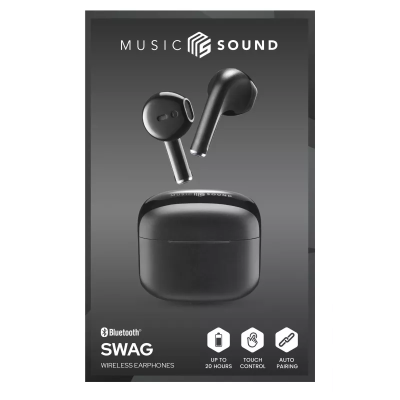 Music Sound Swag SWAG sind die kapselförmigen Bluetooth-Ohrhörer, erhältlich in vielen leuchtenden, supertrendigen Farben.