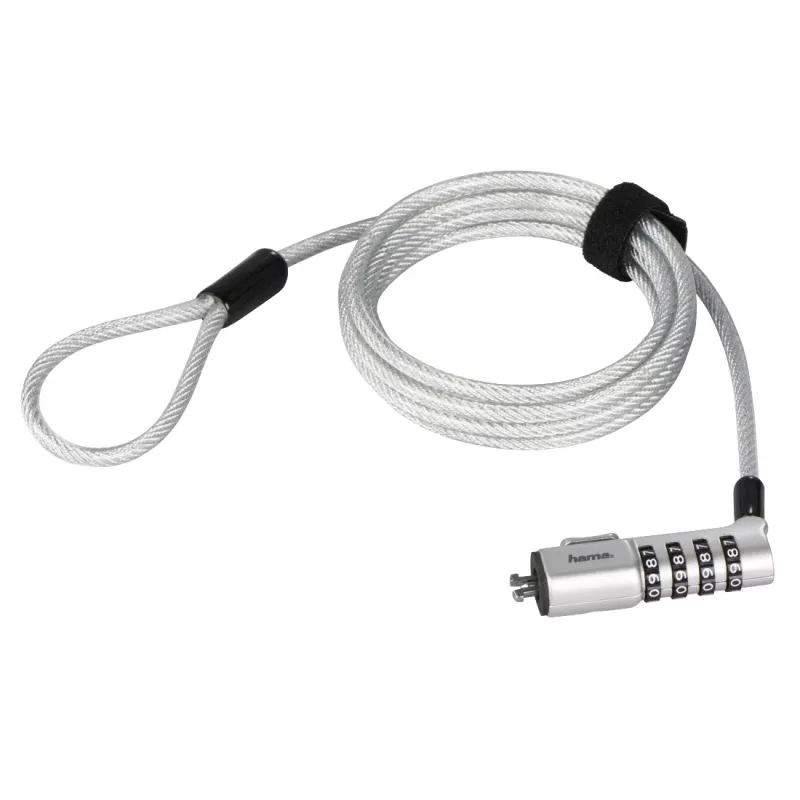 Hama Nano Kabelschloss Silber 1,8 m
