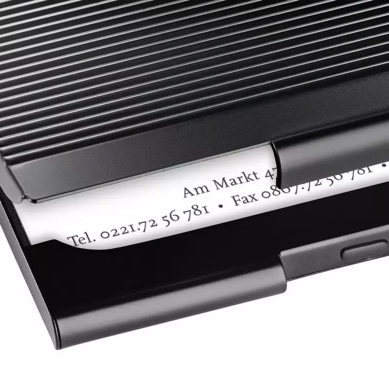 Visitenkartenetui Sigel VZ134 Metall Schwarz